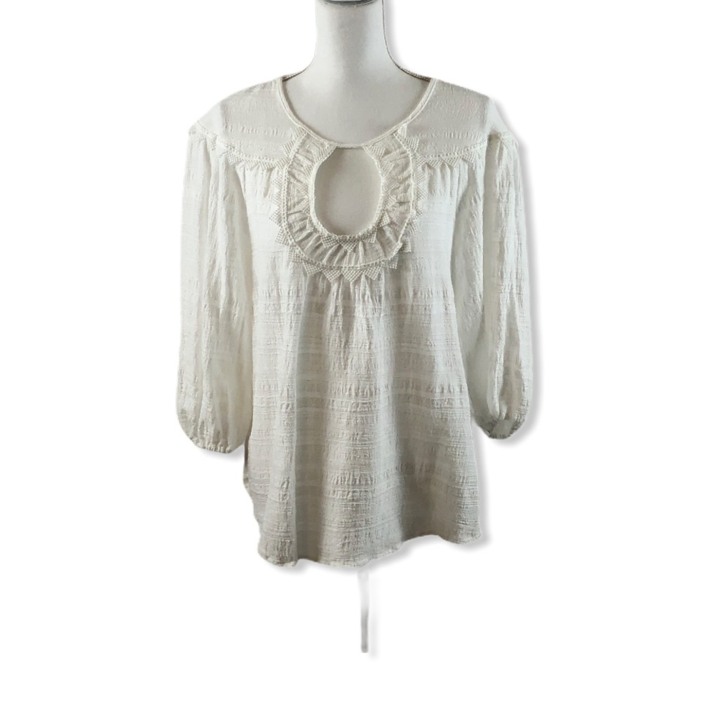 Max Studio 100% Rayon Blue Long Sleeve Blouse Size 1X (Plus) - 70% off Max Studio 100% Rayon Blue Long Sleeve Blouse Size 1X (Plus) - 70% off